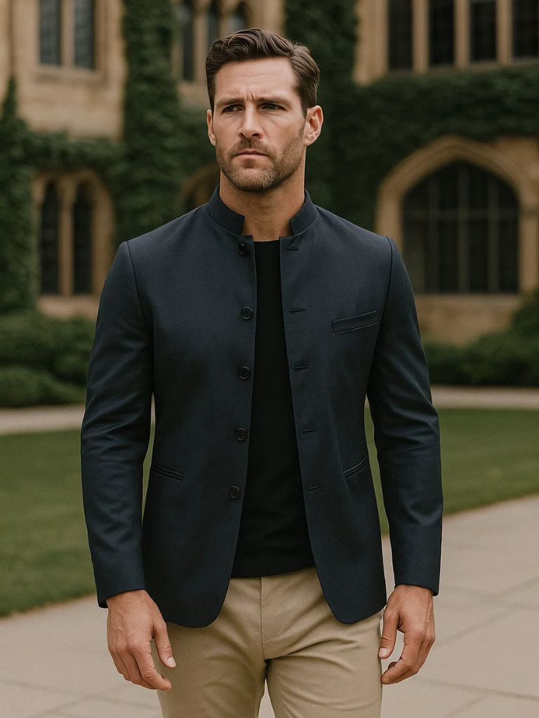 Elegant Collar Jacket for Men