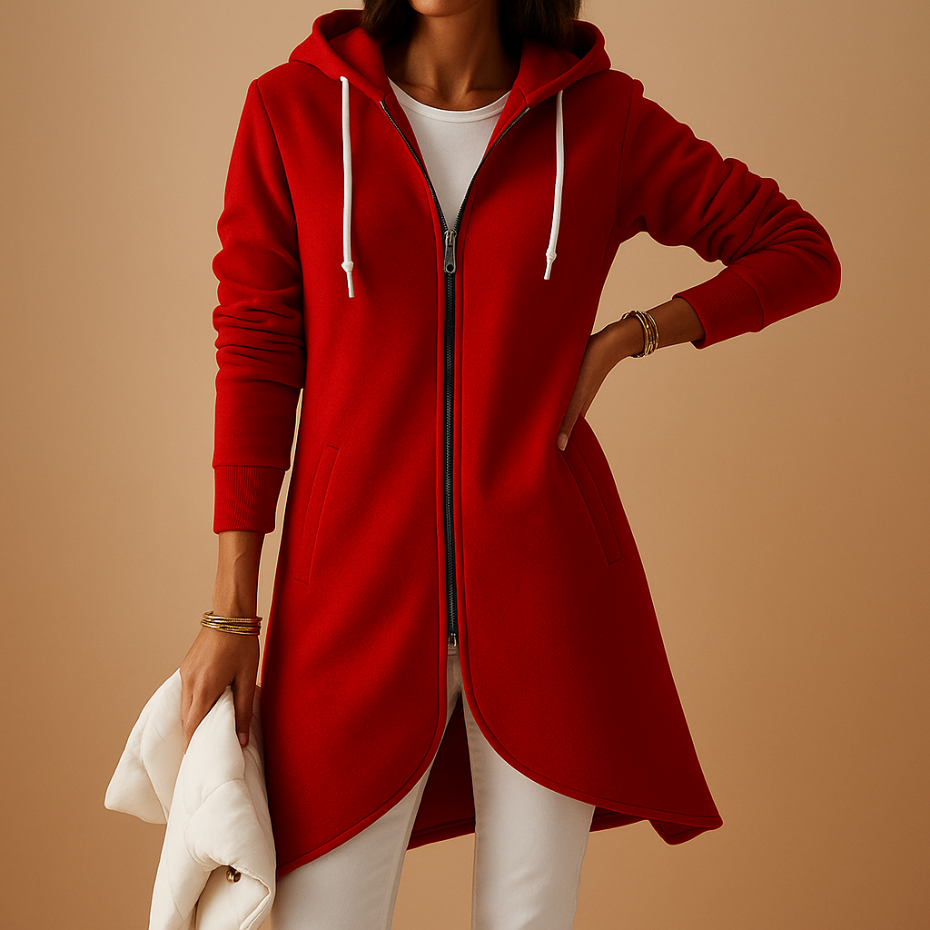 Elegant cotton-blend open-front cardigan for women | Jemma