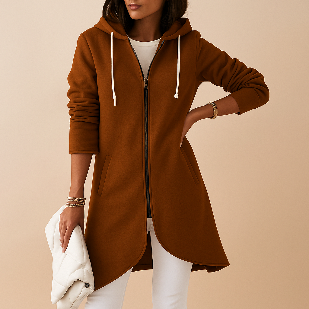 Elegant cotton-blend open-front cardigan for women | Jemma