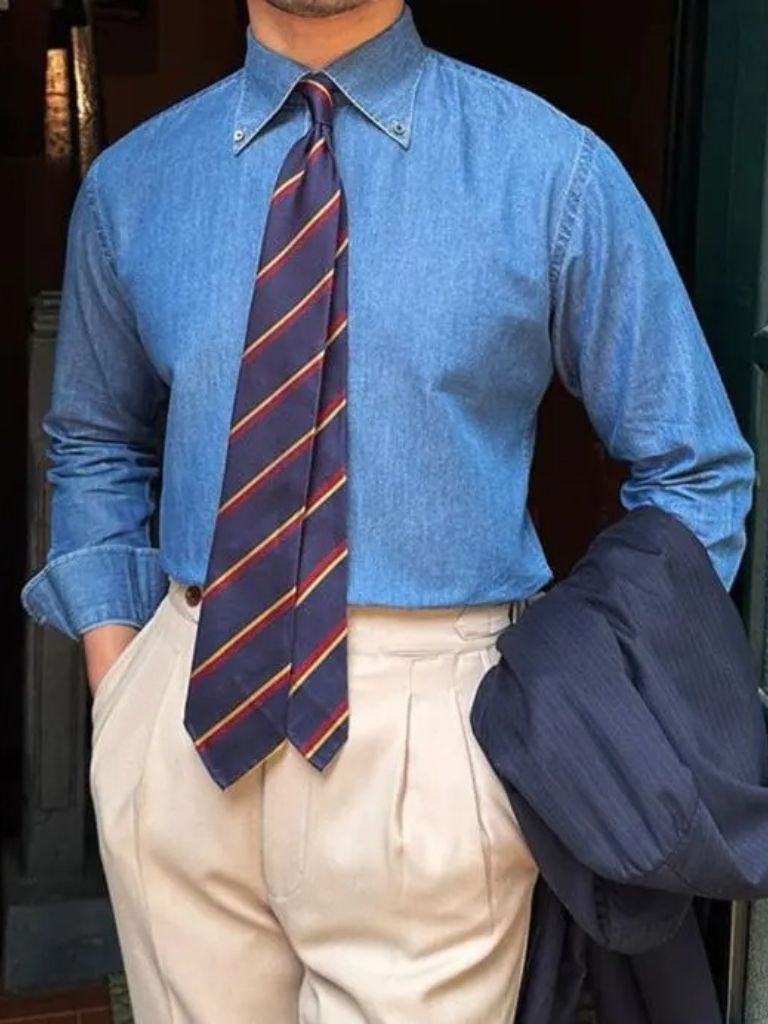 Elegant Denim Shirt for Men