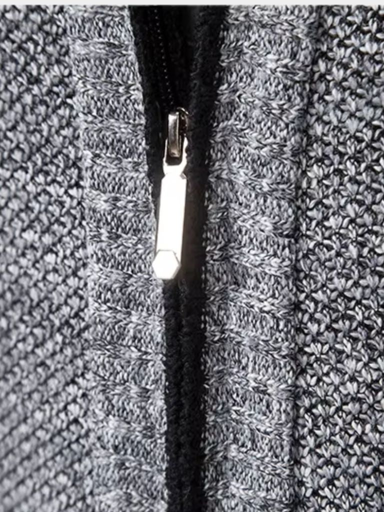 Elegant Full-Zip Sweater Vest for Men