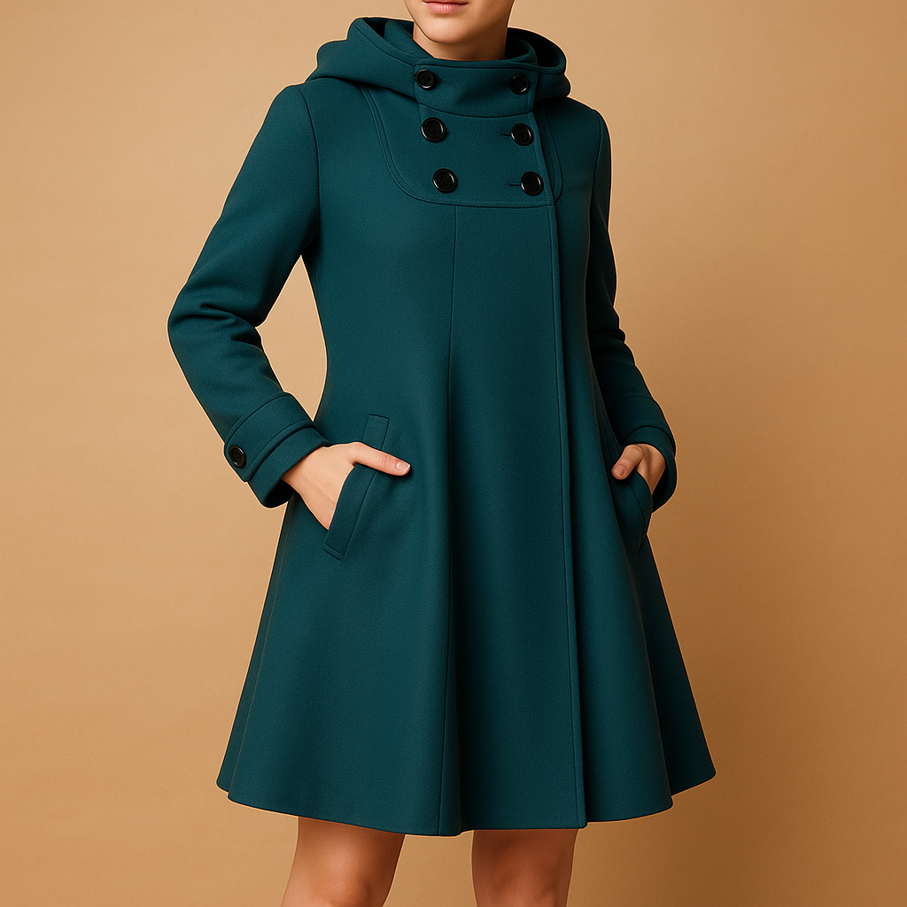 Elegant hooded winter coat for women | Celeste