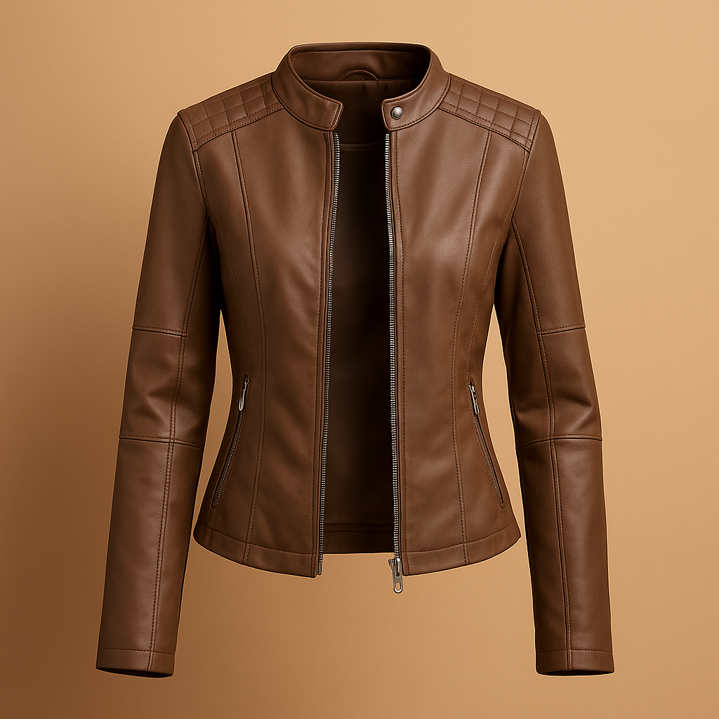 Elegant PU leather jacket for women | Milena