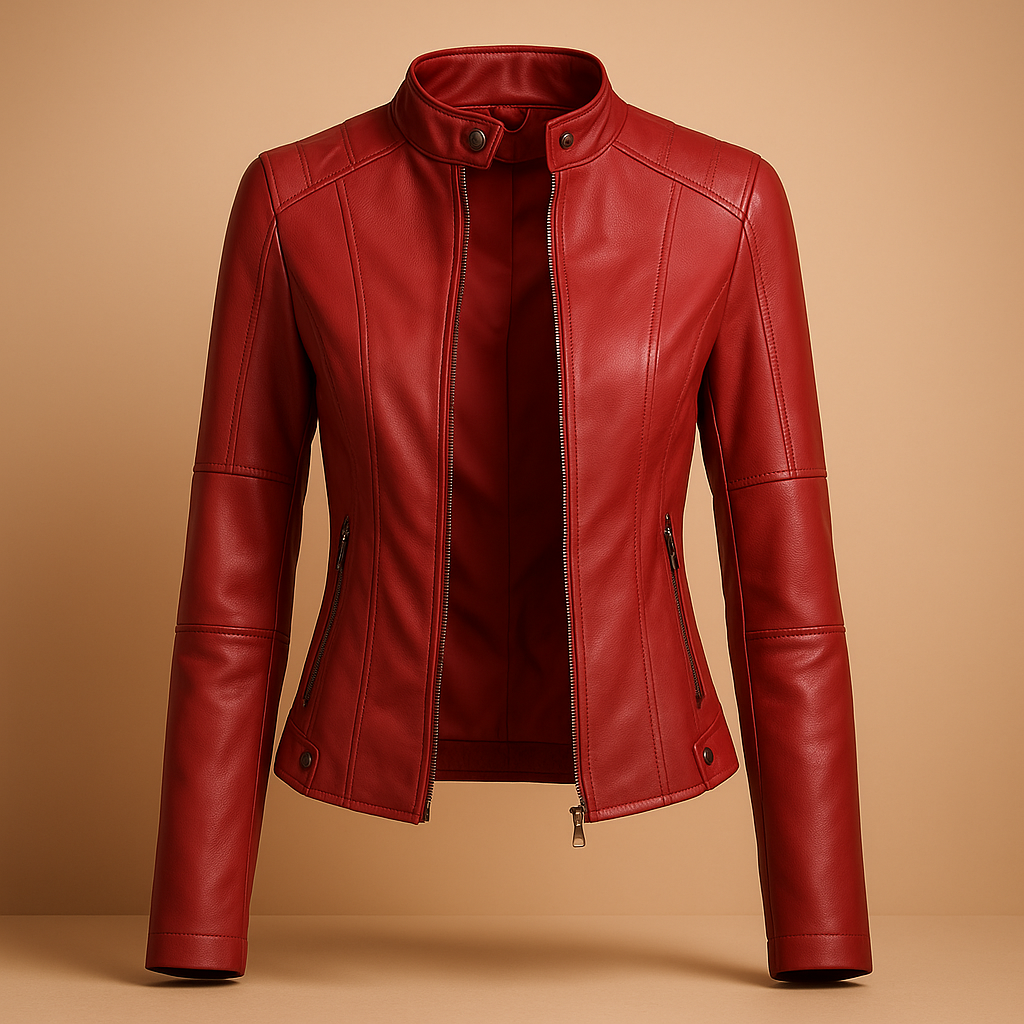 Elegant PU leather jacket for women | Milena