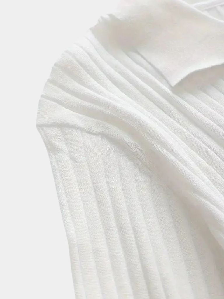 Elegant Open Collar Long Sleeve Polo for Men