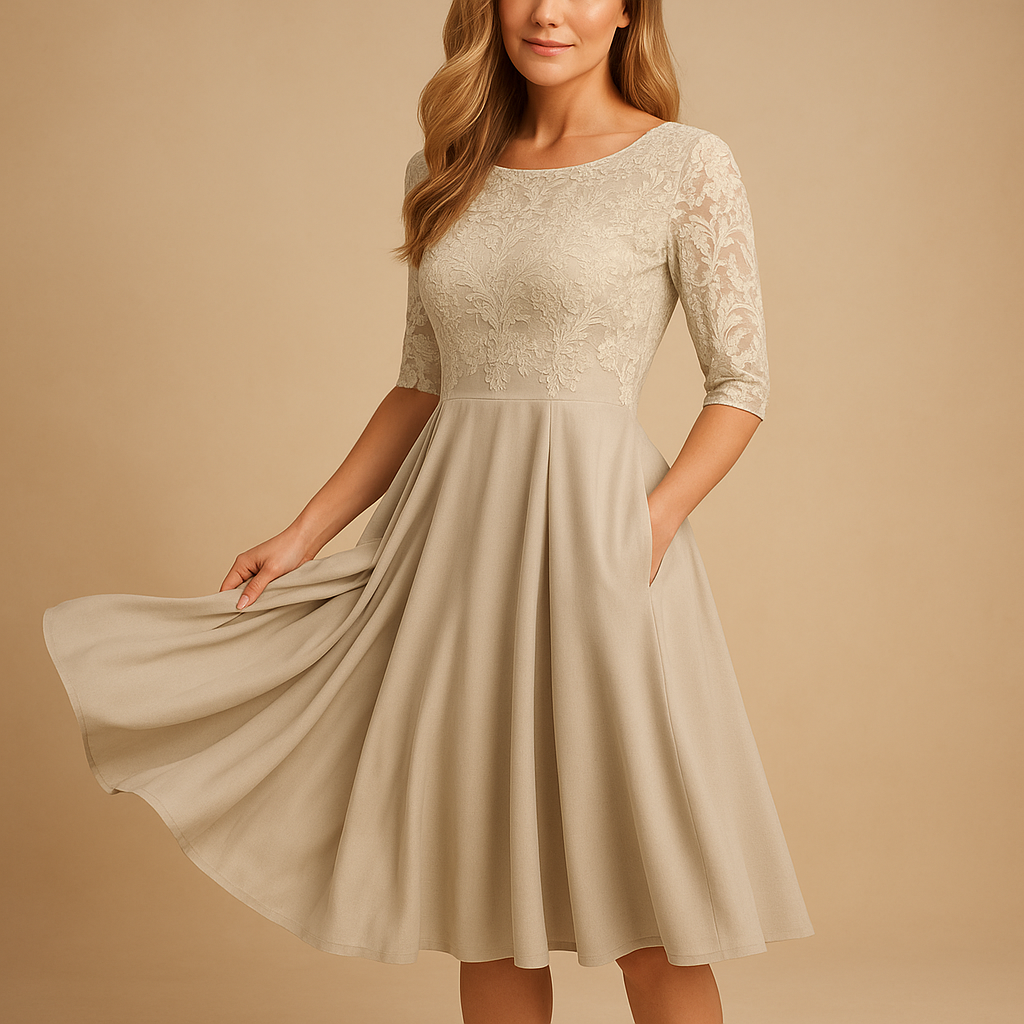 Elegant short sleeve summer maxi dress for women | Clara