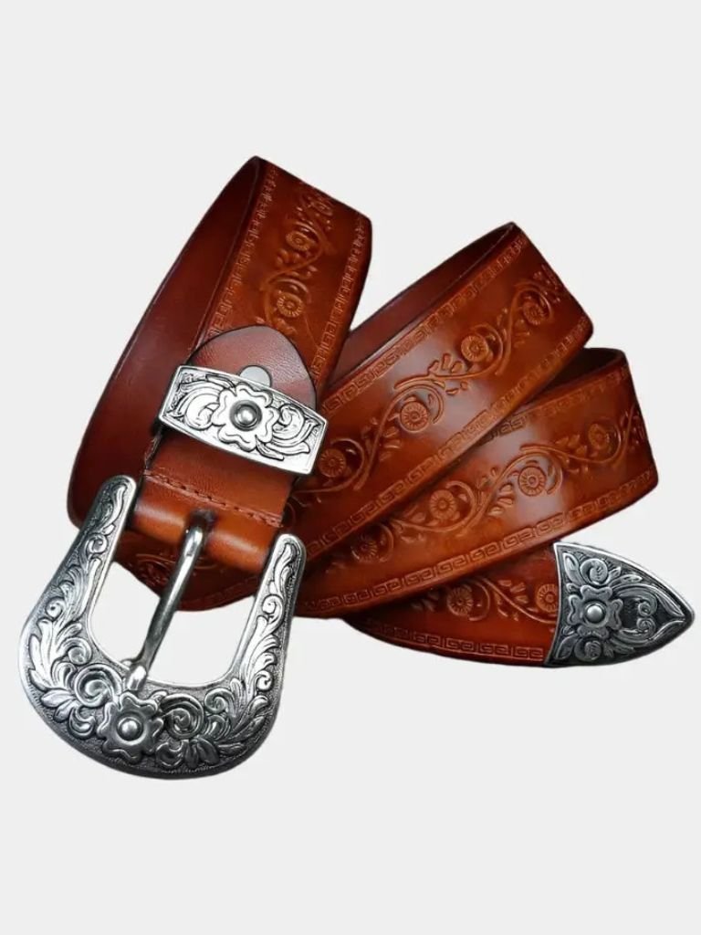 Elegant Western Leather Belt for Men