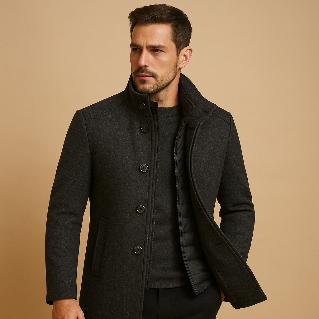 Elegant wool coat for men | Sebastian