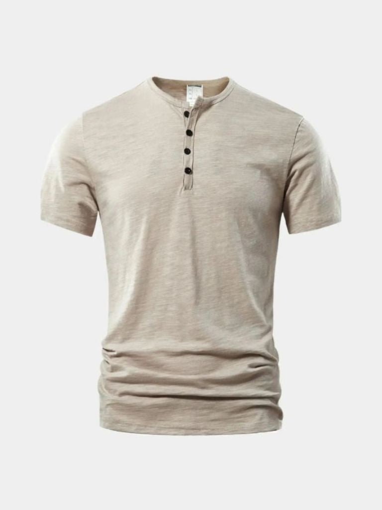 Essential Casual Henley Neck T-Shirt for Men