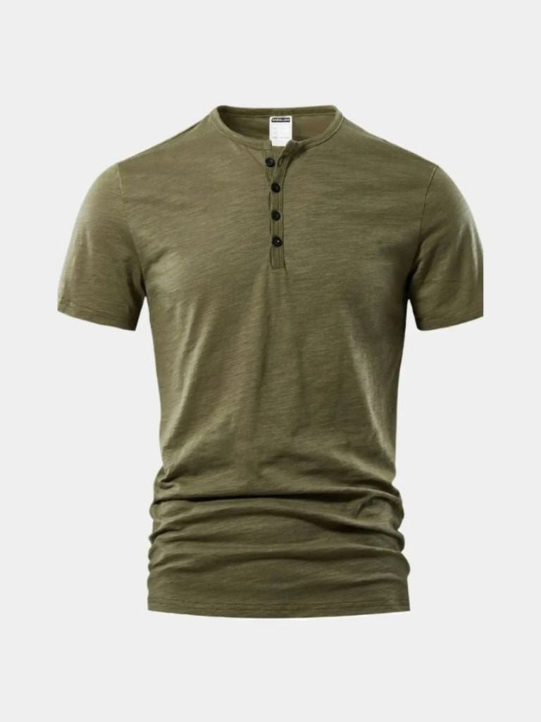 Essential Casual Henley Neck T-Shirt for Men