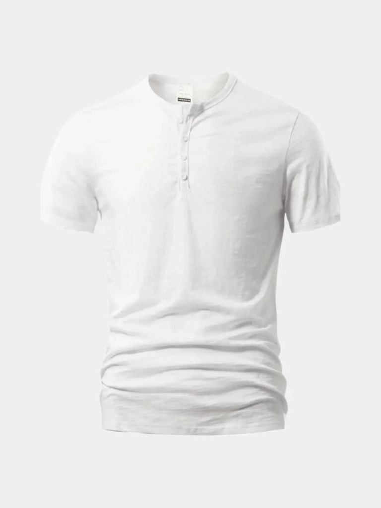 Essential Casual Henley Neck T-Shirt for Men