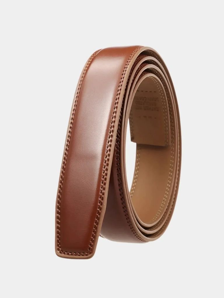 Essential Elegant Leather Belt Without Buckle for Men