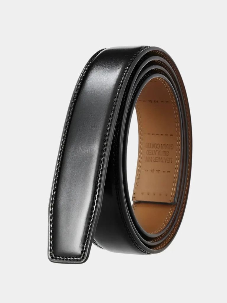 Essential Elegant Leather Belt Without Buckle for Men