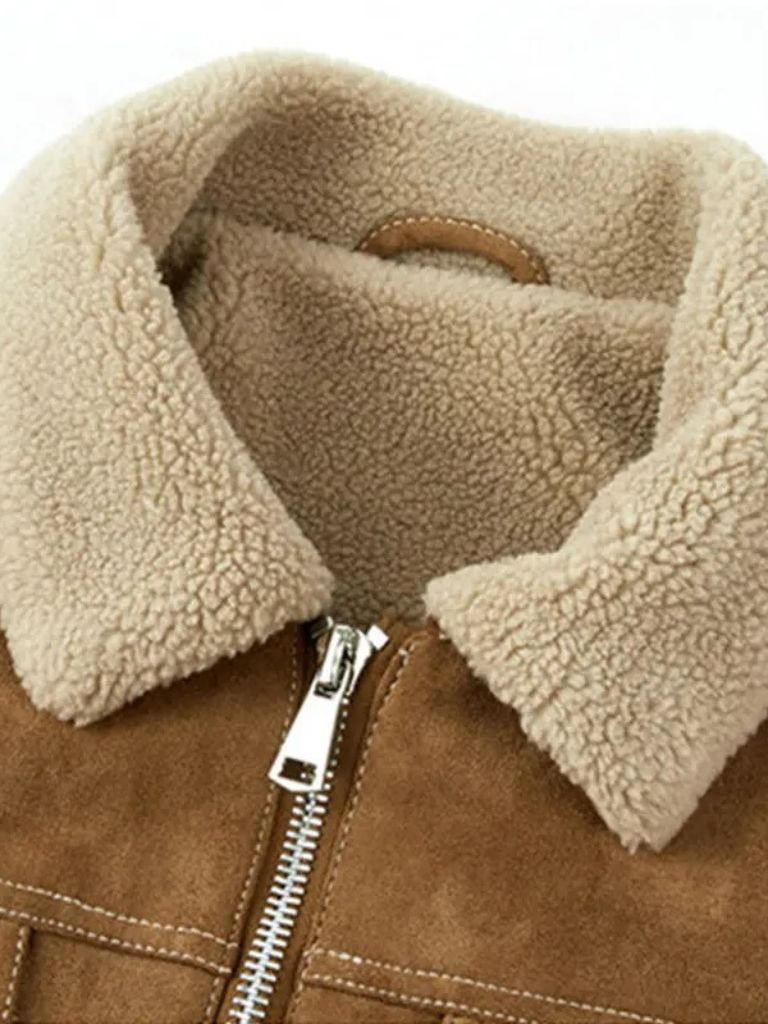 Essential Fleece Suede Jacket for Men