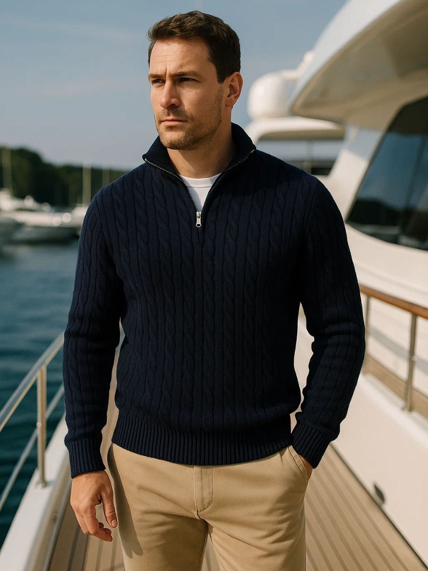 Essential Half Zip Sweater for Men