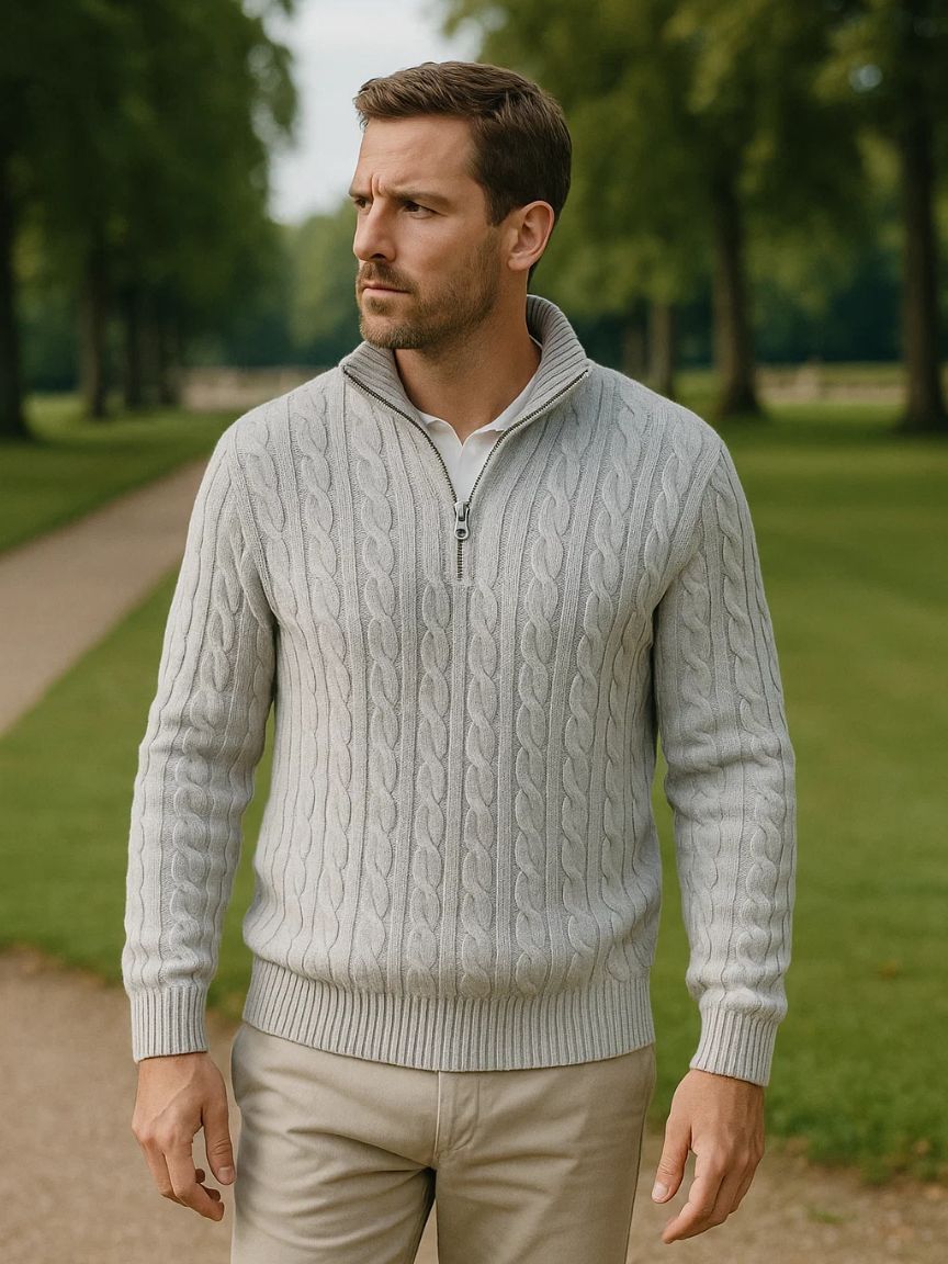 Essential Half Zip Sweater for Men