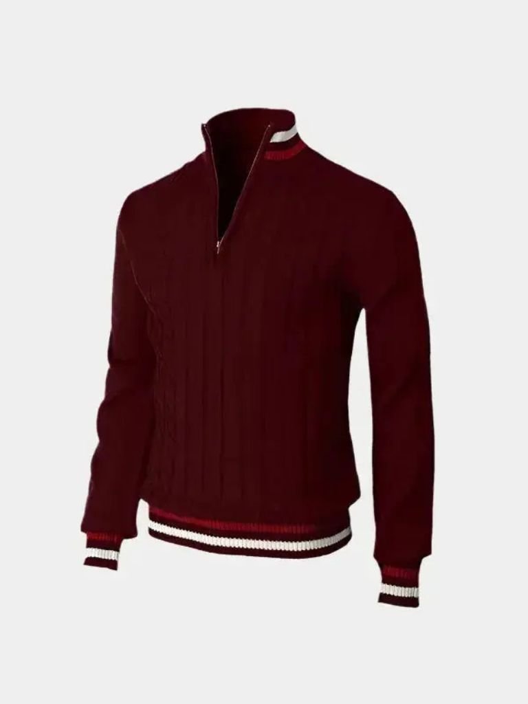 Essential Half Zip Turtleneck Sweater for Men