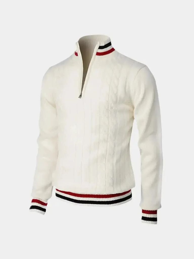 Essential Half Zip Turtleneck Sweater for Men