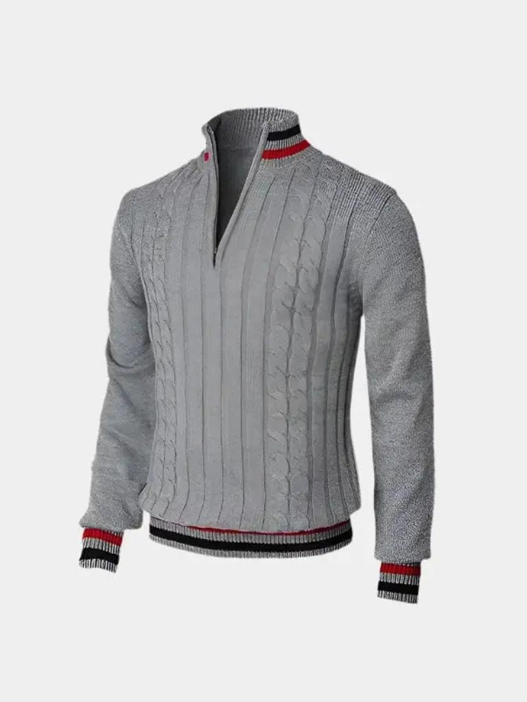 Essential Half Zip Turtleneck Sweater for Men
