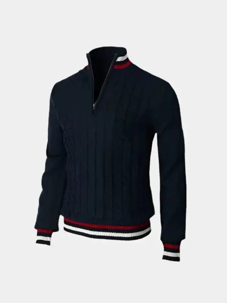 Essential Half Zip Turtleneck Sweater for Men