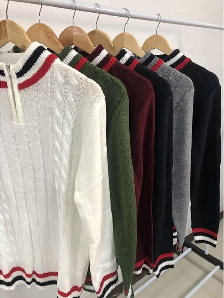 Essential Half Zip Turtleneck Sweater for Men