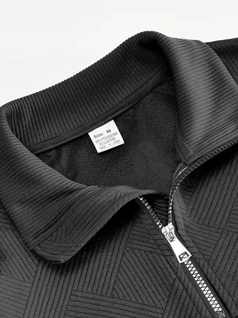 Essential Henley Quarter Zip Pullover for Men