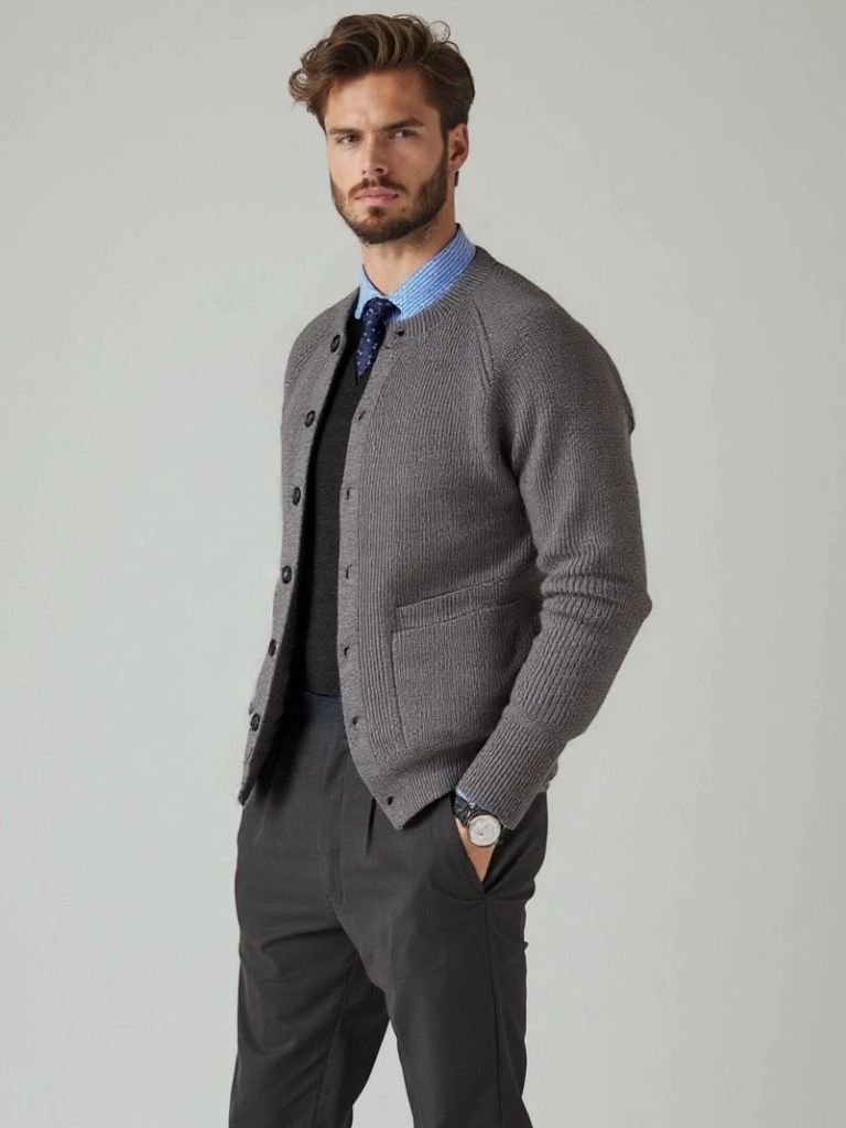 Essential Knit Cardigan for Men