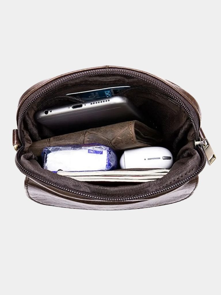 Essential Leather Shoulder Bag for Men