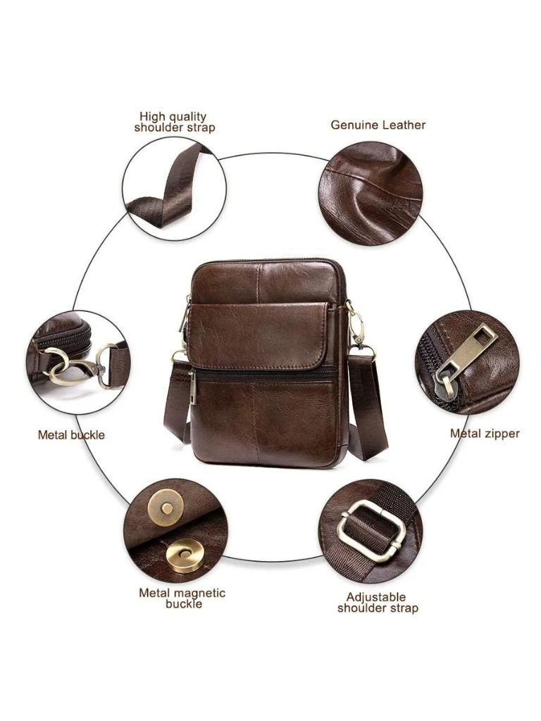 Essential Leather Shoulder Bag for Men