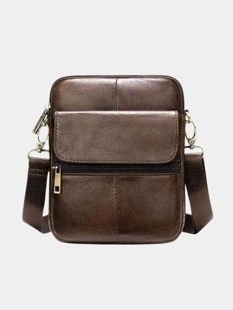 Essential Leather Shoulder Bag for Men