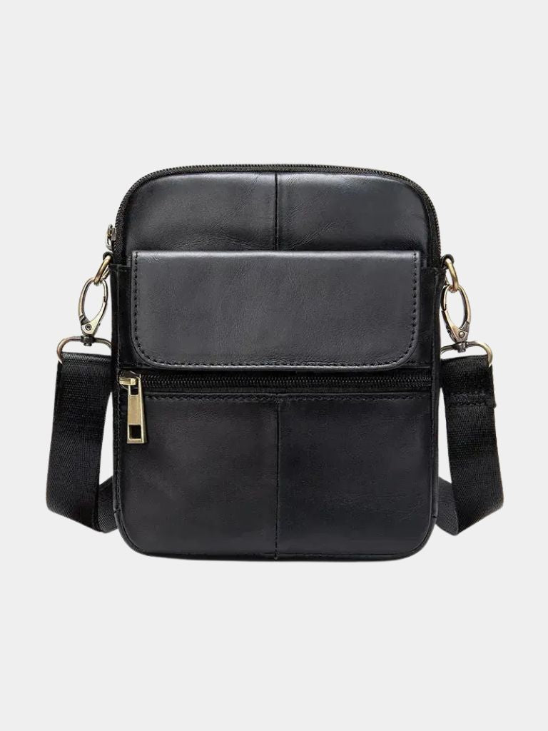 Essential Leather Shoulder Bag for Men