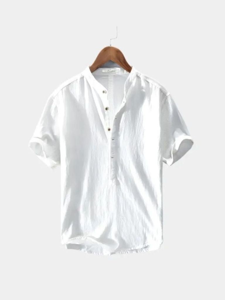 Essential Short Sleeve Linen Shirt for Men