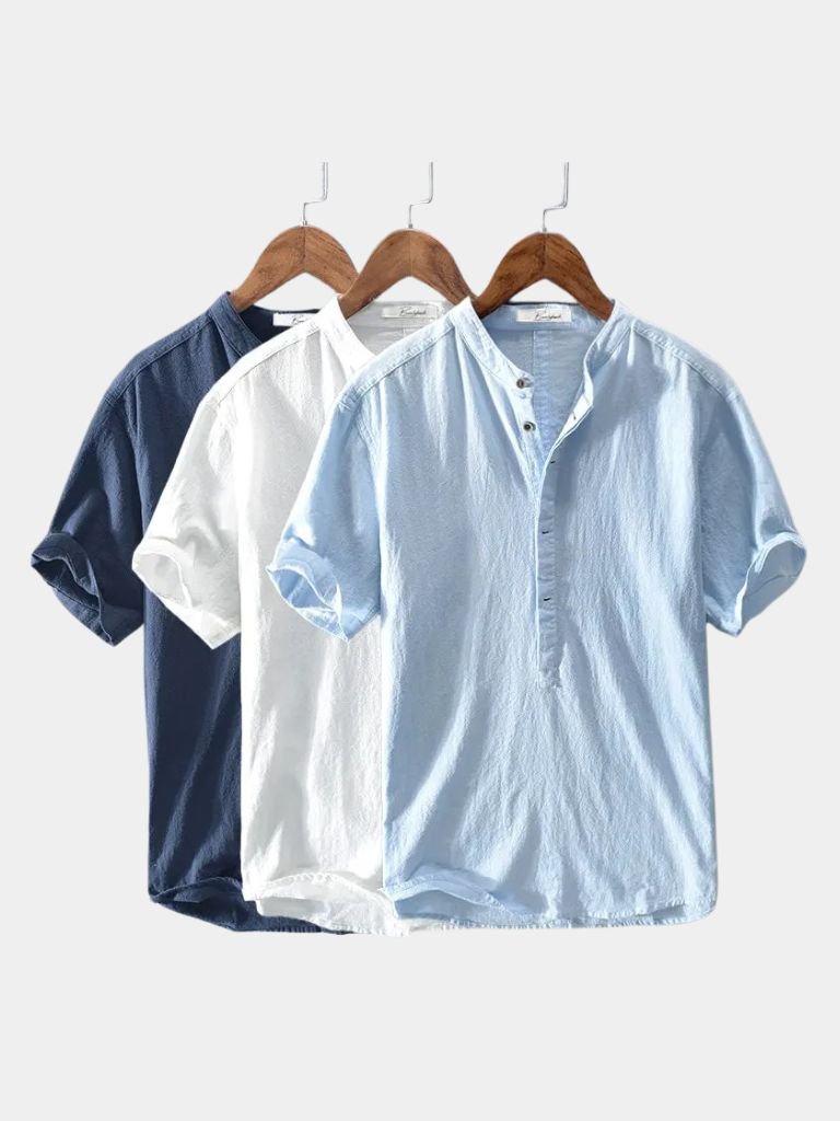 Essential Short Sleeve Linen Shirt for Men
