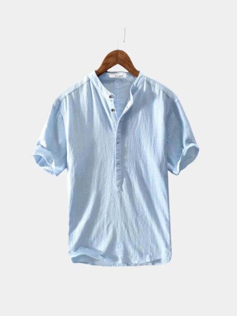Essential Short Sleeve Linen Shirt for Men