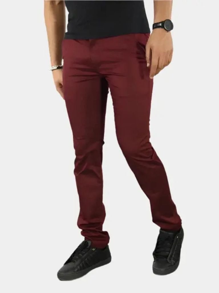 Essential Slim Fit Straight Trousers for Men