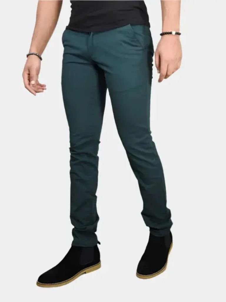 Essential Slim Fit Straight Trousers for Men