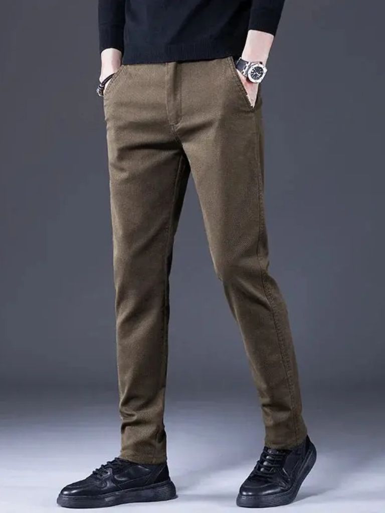 Essential Stretchy Straight Trousers for Men