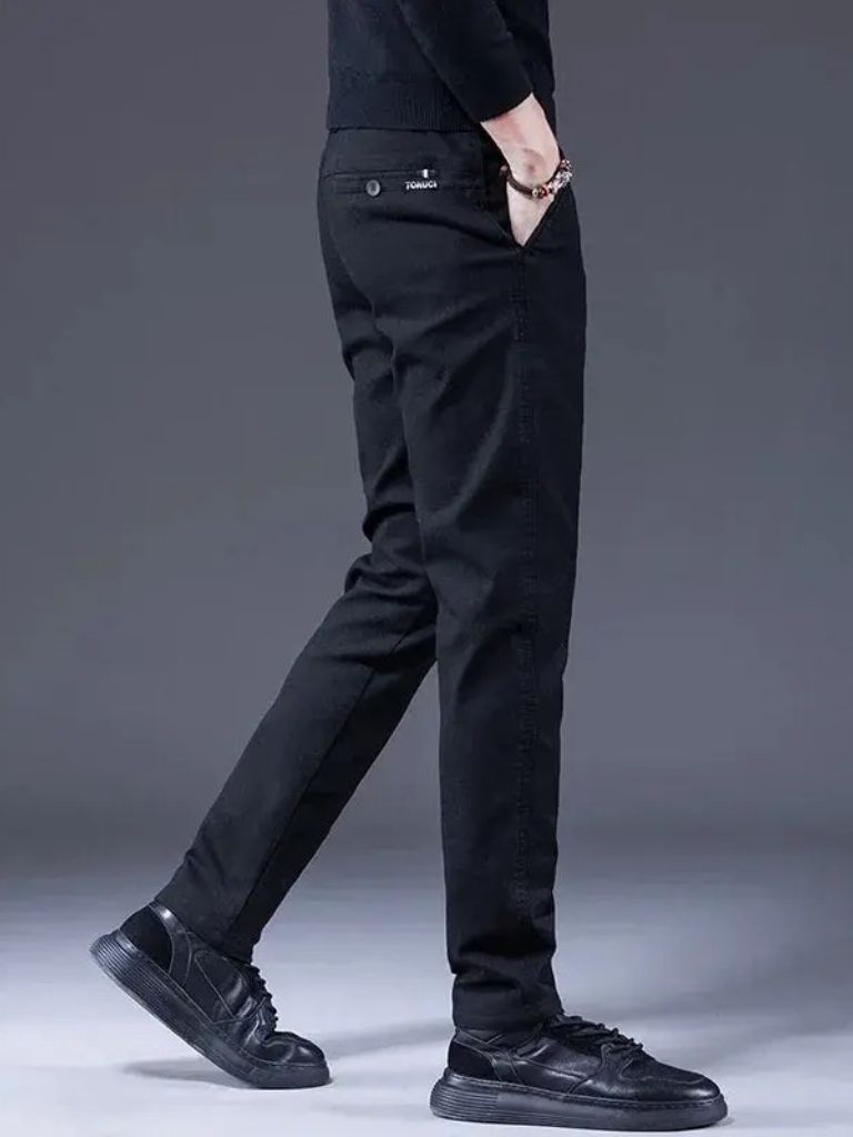 Essential Stretchy Straight Trousers for Men