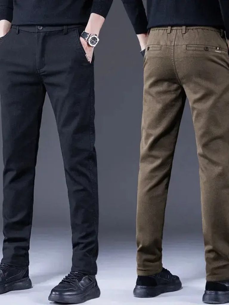 Essential Stretchy Straight Trousers for Men