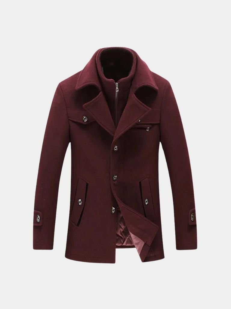 Essential Wool Blend Coat for Men