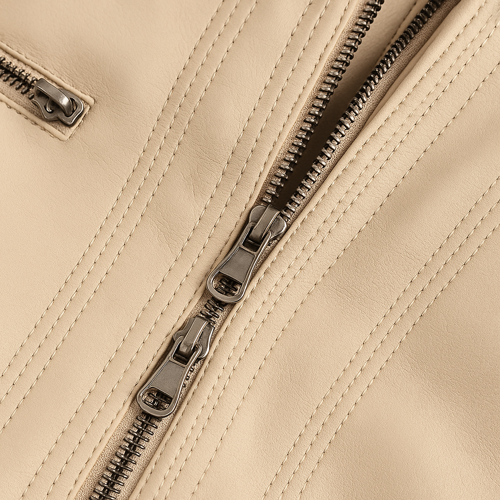 Faux leather jacket with hood for women | Barbara