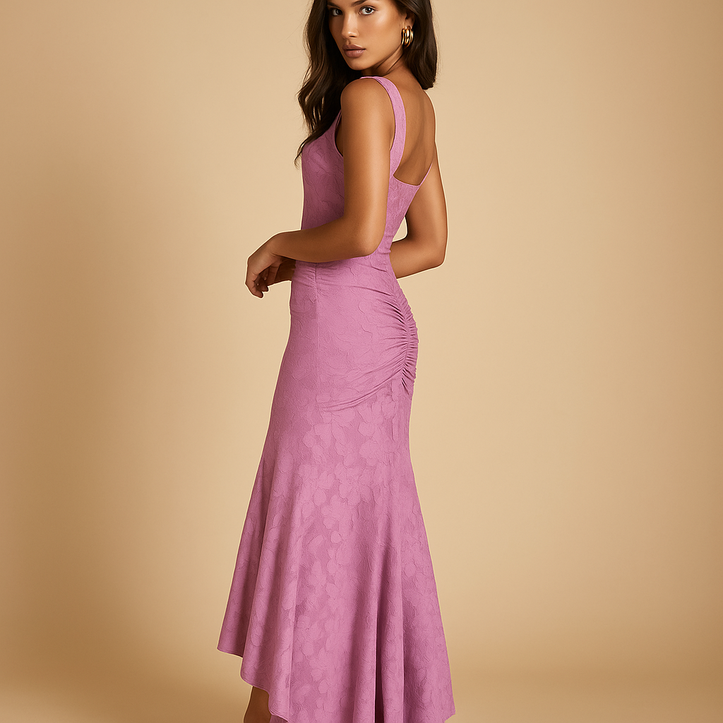 Floral midi dress with airy fit for women | Eliza