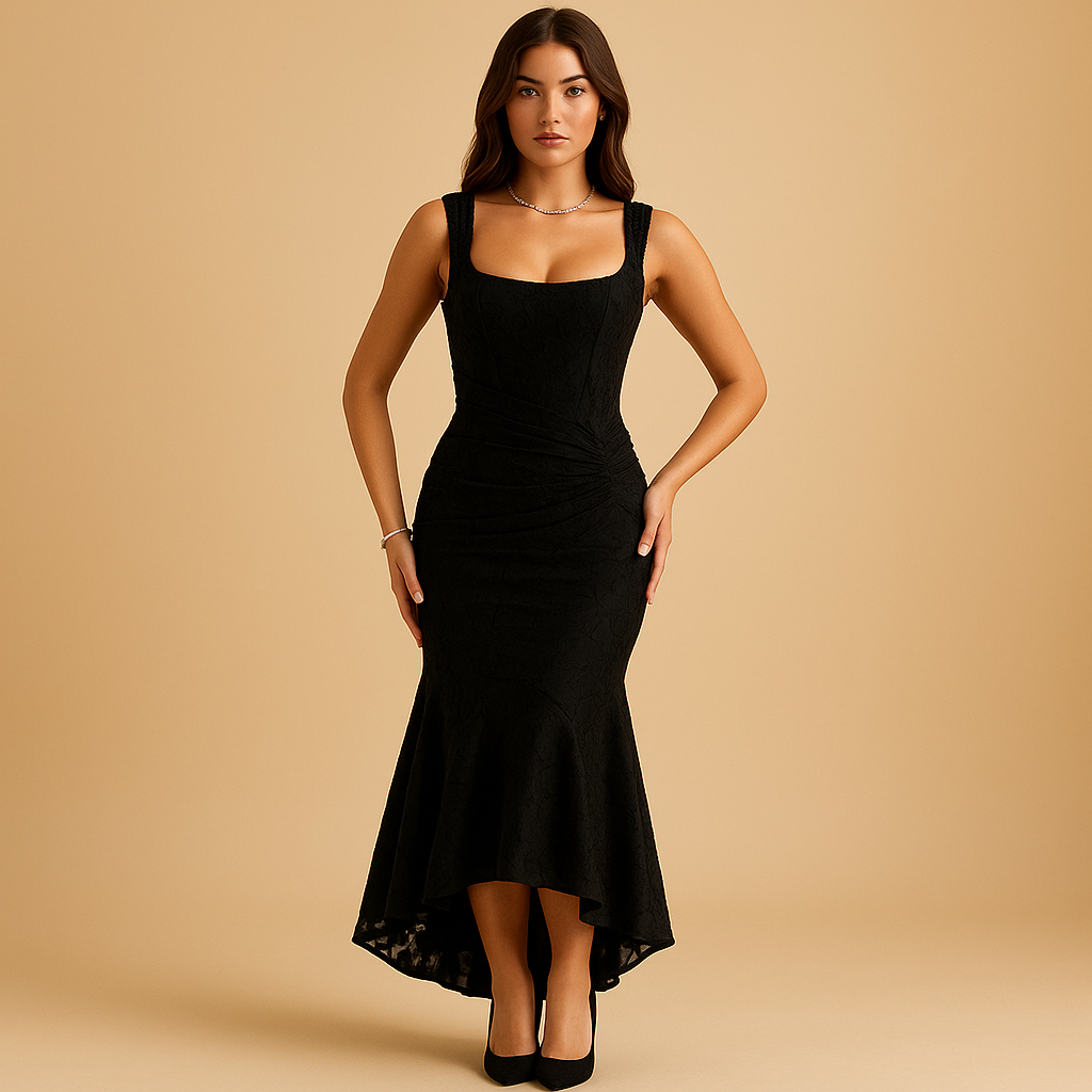 Floral midi dress with airy fit for women | Eliza