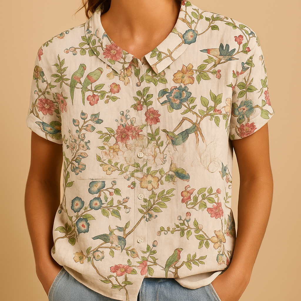Floral print loose blouse for women | Hazel