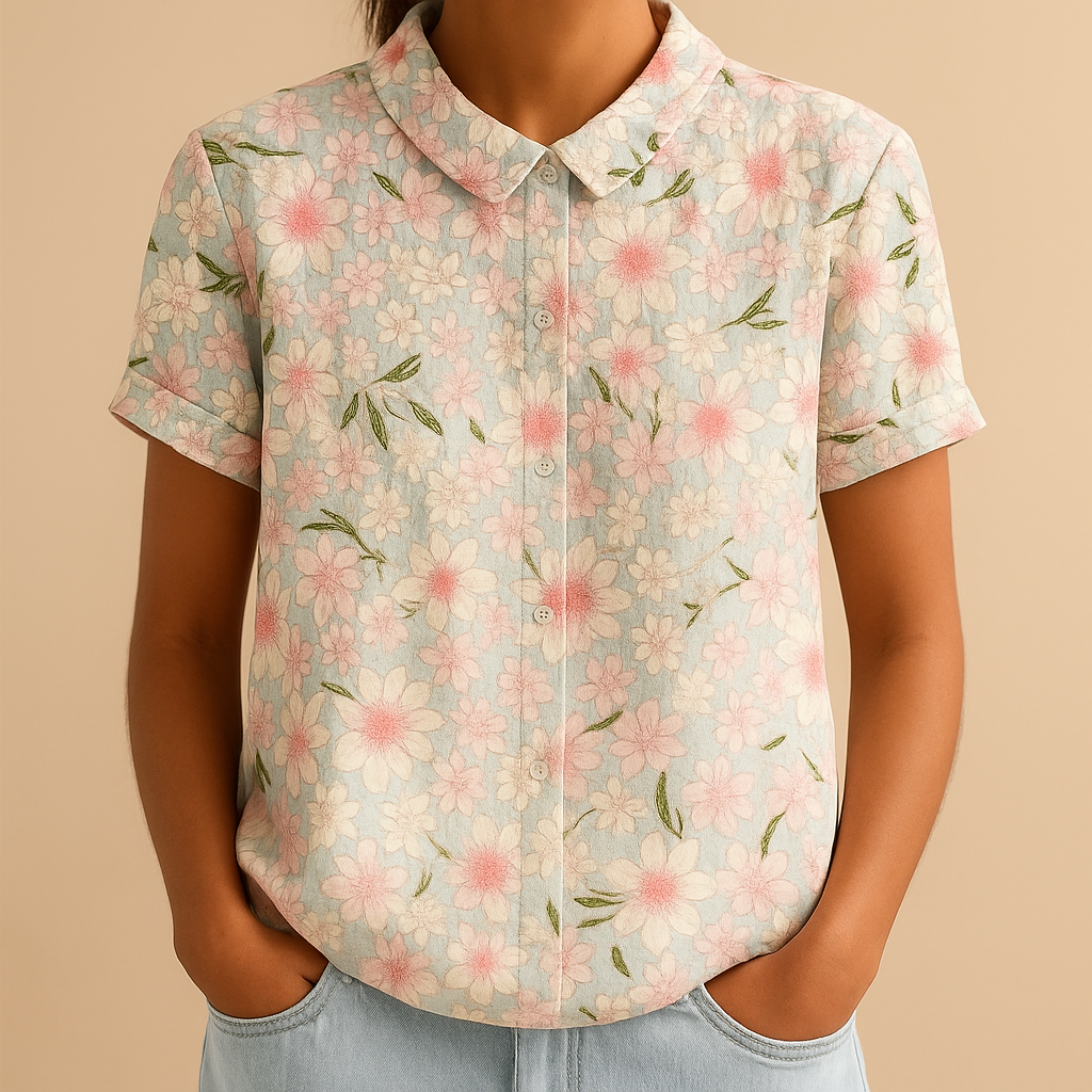 Floral print loose blouse for women | Hazel