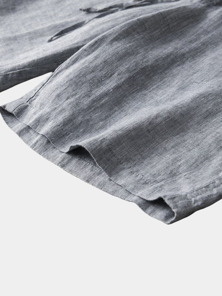 Gris Mariner Linen Shorts for Men