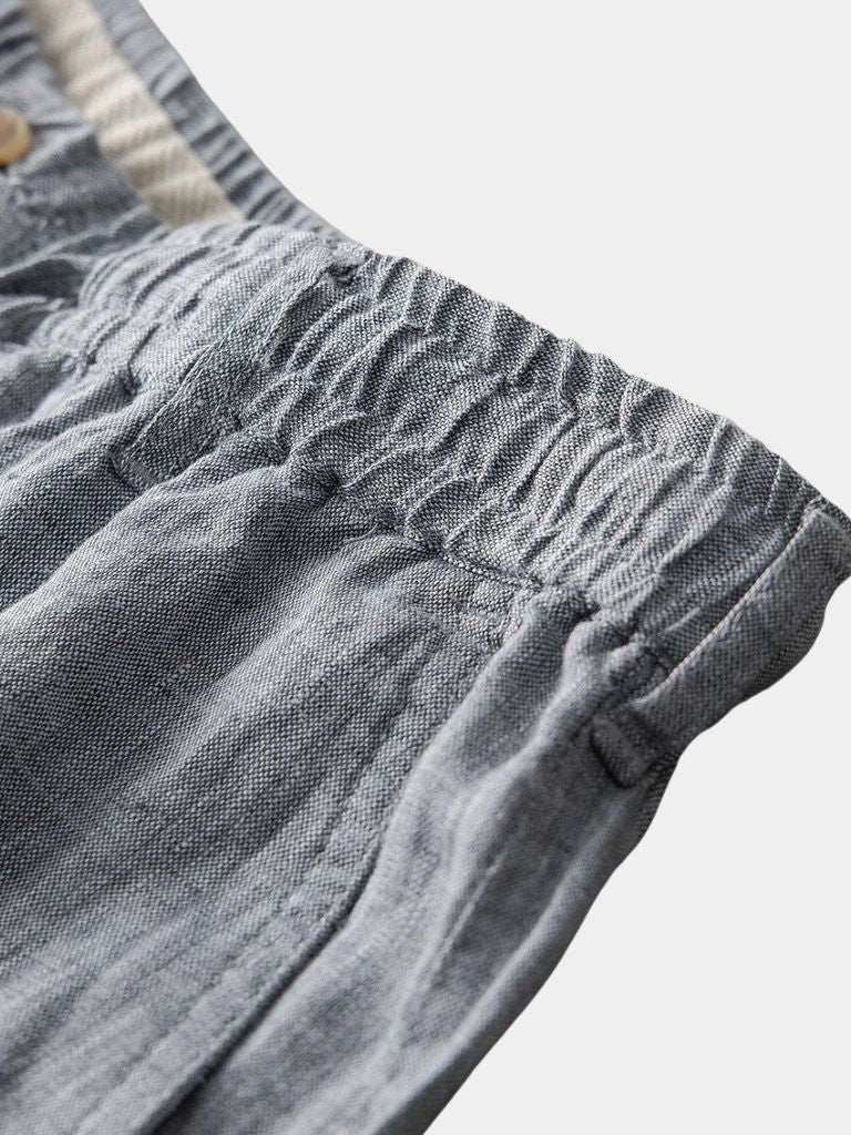Gris Mariner Linen Shorts for Men
