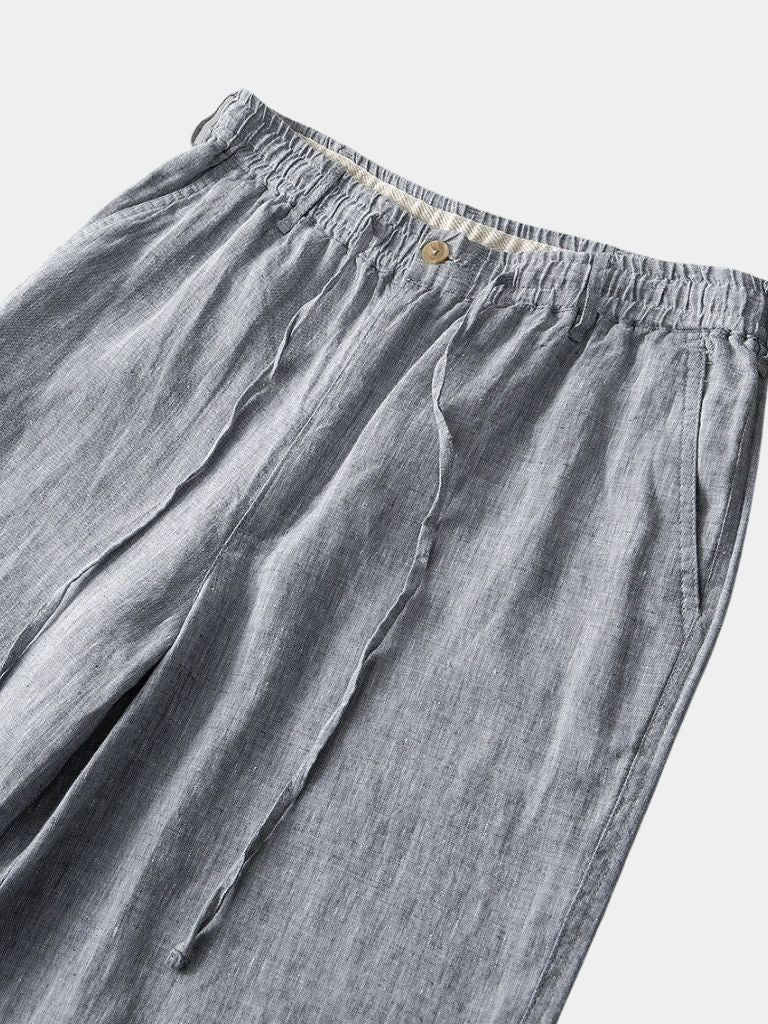 Gris Mariner Linen Shorts for Men