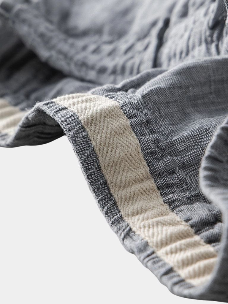 Gris Mariner Linen Shorts for Men