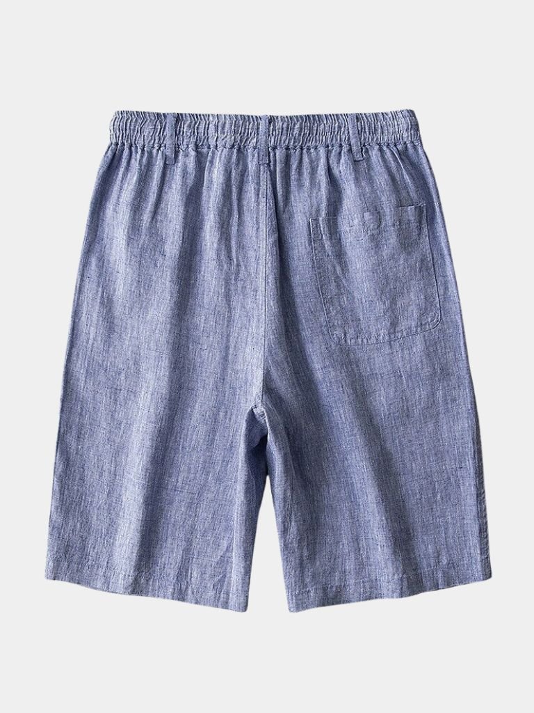 Gris Mariner Linen Shorts for Men